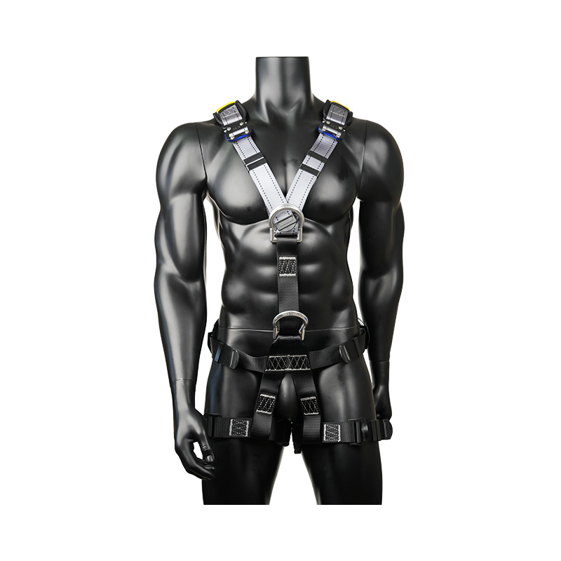 KA14-1 Обвязка для скалолазания с 5 алюминиевыми D-образными кольцами и 2 быстроразъемными пряжками EN361.